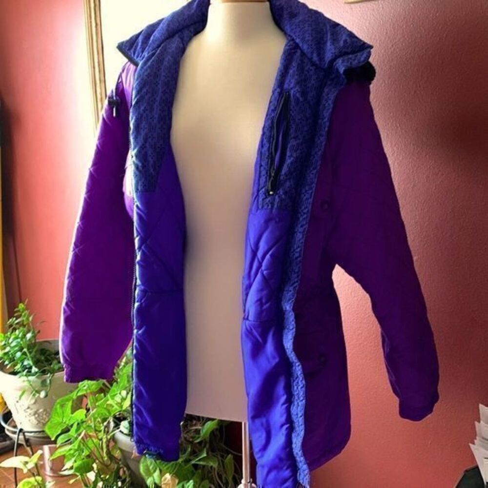 - 𝅺”edelweiss” Like New, Purple quilted Women’s Winter Jacket, Size …